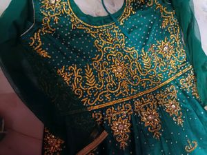 Full Length Anarkli Frock With Heavy Work
