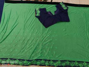 🇳🇿💫❤️ Elegant Green &amp; Neavy Blue Saree