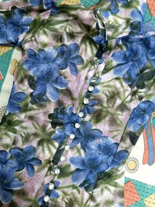 Beautiful Floral Print Lycra Shirt