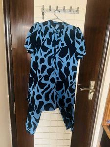 Stylish Blue Printed Jumpsuit (Size - XL)