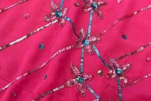 Pink Embellished Saree