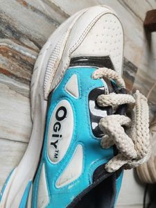 Ogiy White &amp; Blue Sneakers