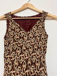 Vintage Print Maxi Dress