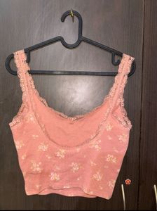 Forever 21 Pink Crop Tank Top