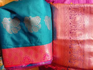 Kanjeevaram Saree With Blouse Attached New