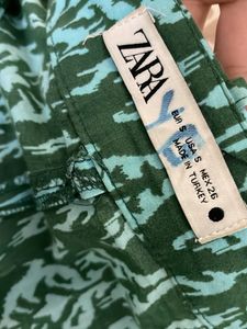 Zara Patterned Wide-Leg Pants