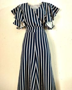 Navy Blue Stripe Co-ord ( Women)