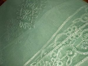 2.5 Mtr Cyan Embroidery Net Fabric