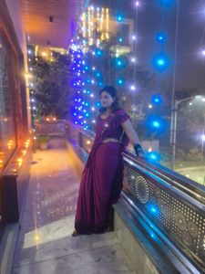 Elegant Purple Saree