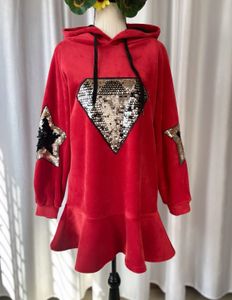 Korean Velvet Hoodie Dress