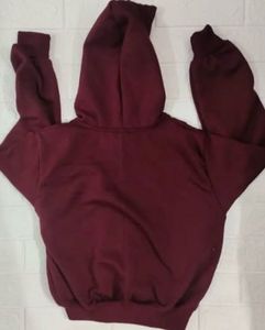 Burgundy Cropped Hoodie