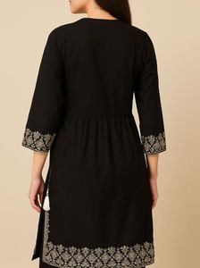Black Embroidered Kurti