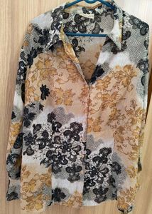 Vintage Floral Print Blouse