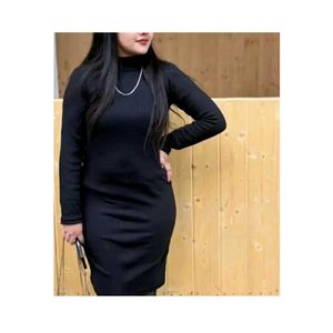 Elegant Black Midi Dress