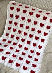 Crochet Heart Blanket 💗