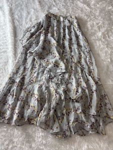 Floral Ruffle Skirt