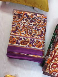New Single Mulmul Cotton Saree Without Blouse