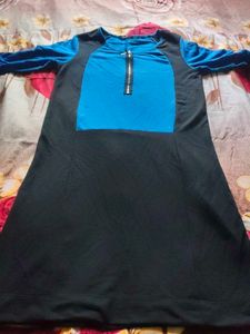 Blue & Black Casual Dress