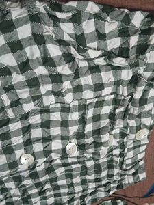 Green Gingham Mini Skirt
