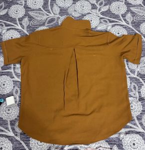 brown double pocket shirt girls