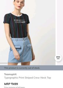 Striped Crew Neck Top From Ajio