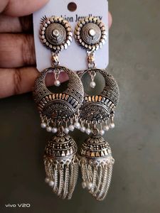 3 Beautiful Silver Earrings One Nose Ring 😍