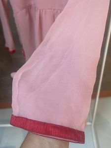 Elegant Pink Floral Kurta