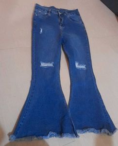 Ice Blue Distressed Jeans