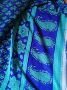 Blue Chiffon Sarree