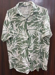 Green Floral half sleeves shirt