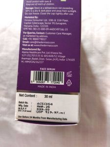 The Derma Co 10% Niacinamide Face Serum with 2% Zi