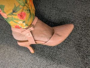 Peach shoes