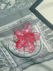Pink Flower Hair Clip