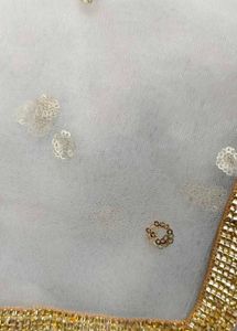 White Embroidery Anarkali With Jhumkas
