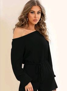 One Shoulder Down Romper