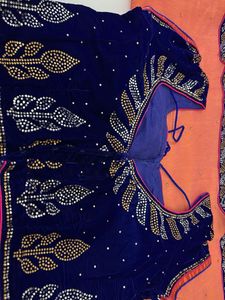 Orange Embellished saree