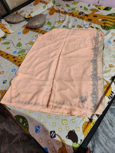 Vintage Saree 40 Years Silver  Zari Handwork