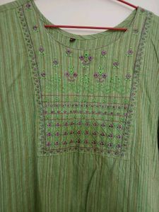 Thick Cotton Fabric Embroid Kurti
