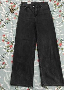 Wide Leg Black Jeans