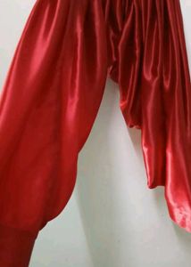Red Satin Salwar Suit