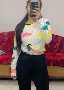 white crop top