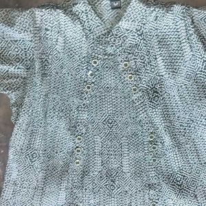 Patterned Button-Down Shirt