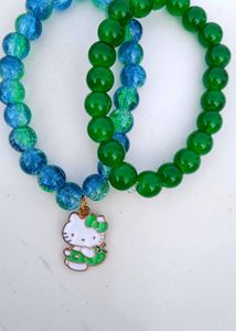 Hello Kitty Charm Bead Bracelet Set