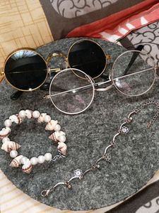 Combo Sunglass With 2 Hand Accessories 🪩