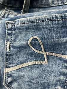 Distressed Slim-Fit Blue Denim Jeans