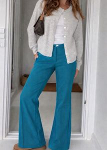 Blue Flared Trousers