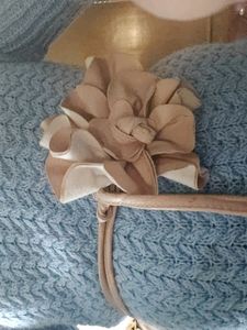 Cute Tie Belt With Huge Flower