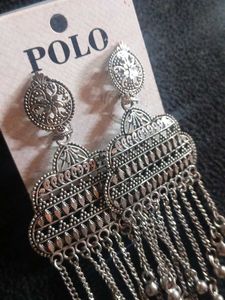 Silver Tone Dangle Earrings
