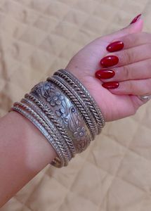Vintage Silver Bangle Set