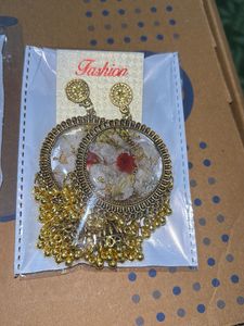 Resin fancy party wear Floral Earrings - only 1 pa